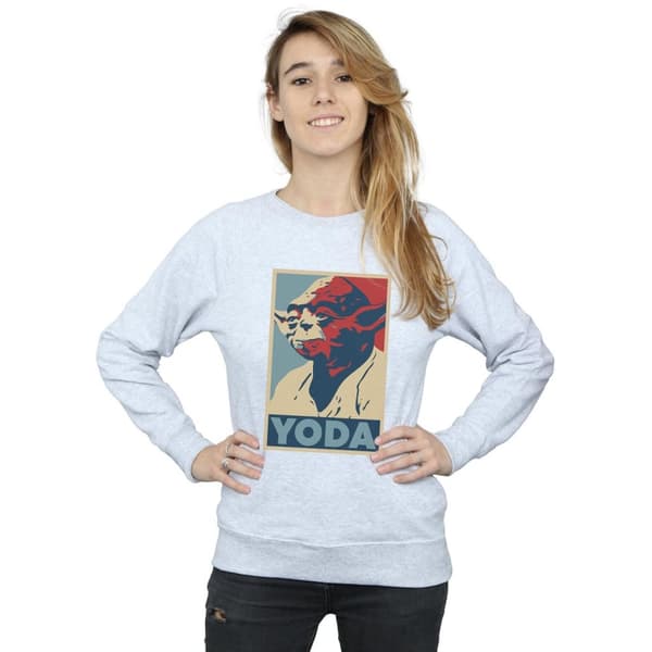 Star Wars Womens/Ladies Yoda Poster Sweatshirt