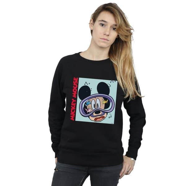 Disney Womens/Ladies Mickey Mouse Under Water Sweatshirt
