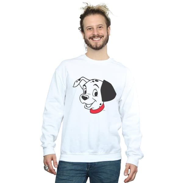 Disney Mens 101 Dalmatians Dalmatian Head Sweatshirt