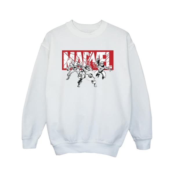 Marvel Sweatshirt med hjältegrupp från serietidningar