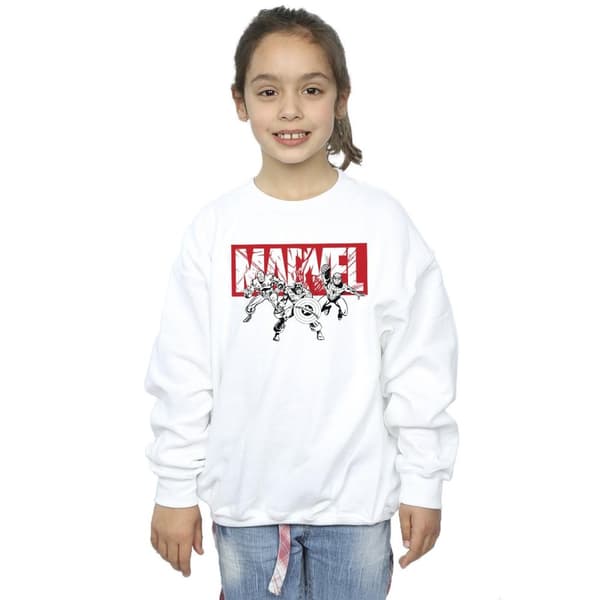 Marvel Sweatshirt med hjältegrupp från serietidningar