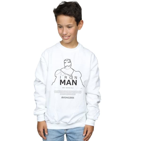 Marvel Sweatshirt med enkel linje, Iron Man, pojkar