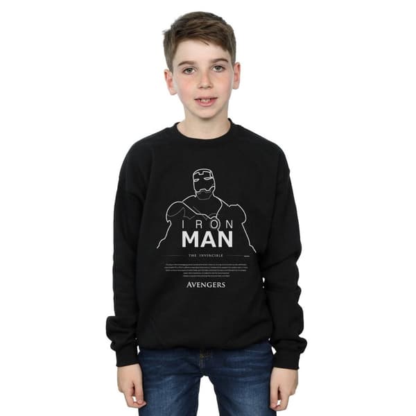 Marvel Boys Iron Man Single Line Sweatshirt