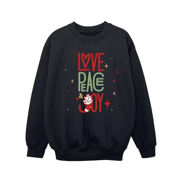 Disney Girls The Aristocats Marie Love Peace Joy Sweatshirt