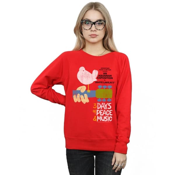 Woodstock Festival Poster - Sweatshirt för kvinnor/damer