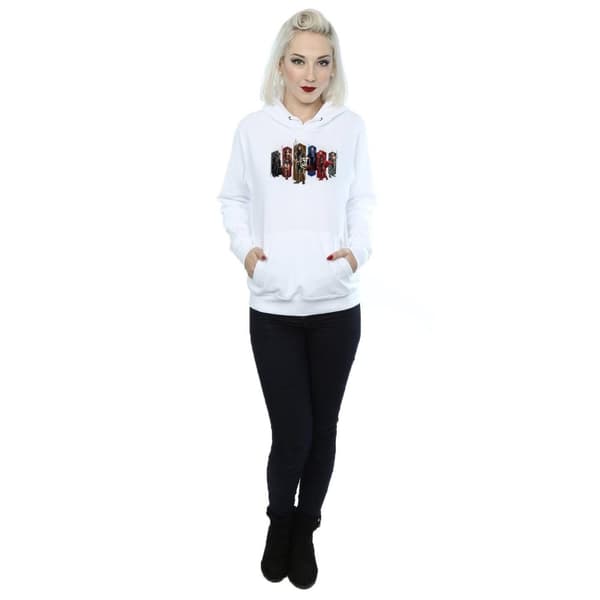 DC Comics Womens/Ladies Justice League Movie Team Hexagons Hoodie