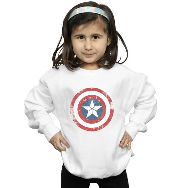 Marvel Girls Captain America Civil War Distressed Shield Sweatshirt