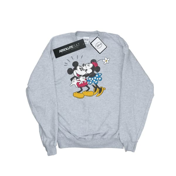 Disney Womens/Ladies Mickey Mouse Mickey And Minnie Kiss Sweatshirt