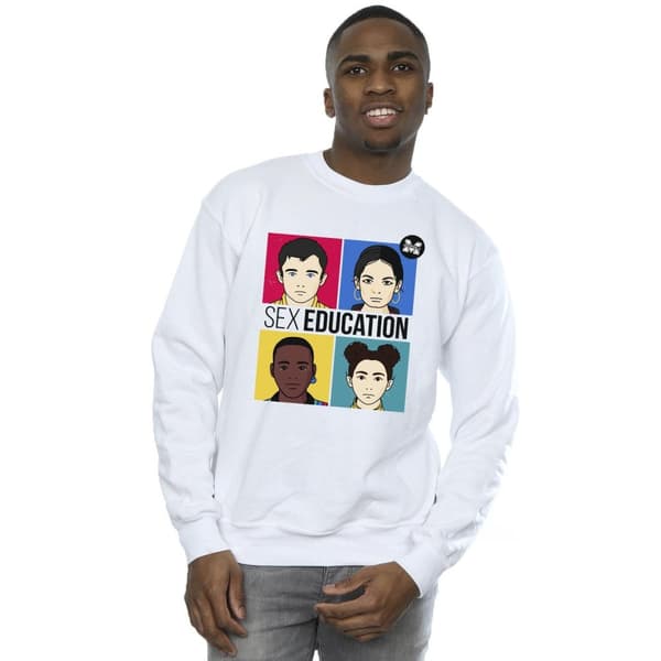 Netflix Mens Sex Education Teen Illustrated Sweatshirt