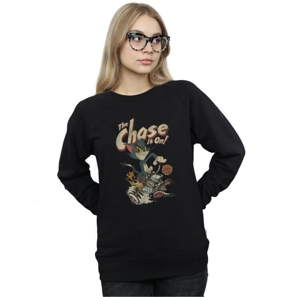 Tom And Jerry Womens/Ladies The Chase Is On Sweatshirt
