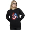 Miniatyrbild 2 av 5: Marvel Sweatshirt - Captain America Civil War Painted Vs Iron Man för damer/kvinnor