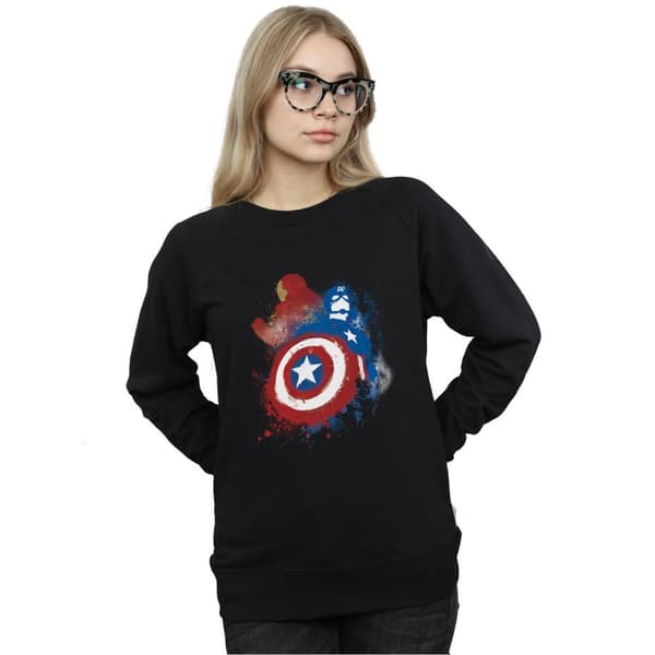 Marvel Sweatshirt - Captain America Civil War Painted Vs Iron Man för damer/kvinnor