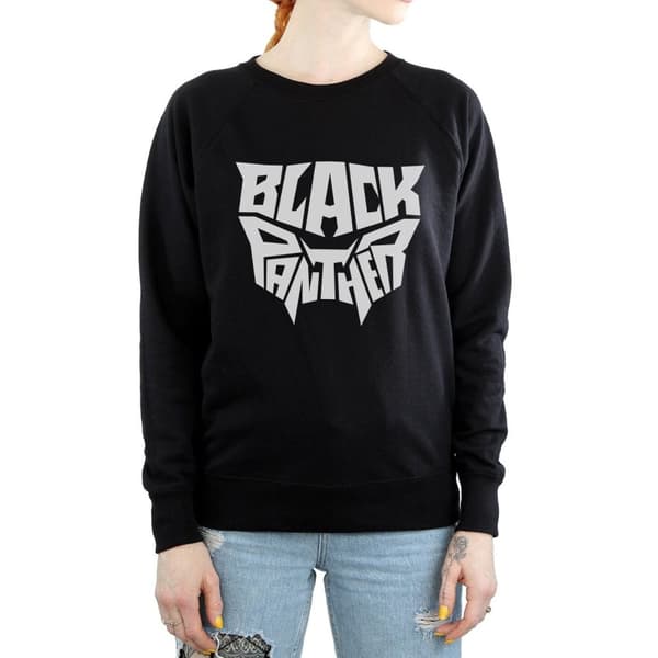Marvel Sweatshirt med emblem och ord från Svarta Pantrarna - dam/dam