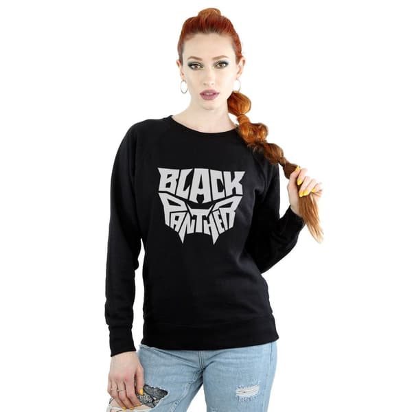 Marvel Sweatshirt med emblem och ord från Svarta Pantrarna - dam/dam