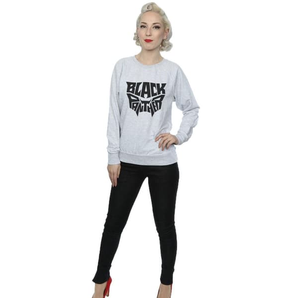 Marvel Sweatshirt med emblem och ord från Svarta Pantrarna - dam/dam