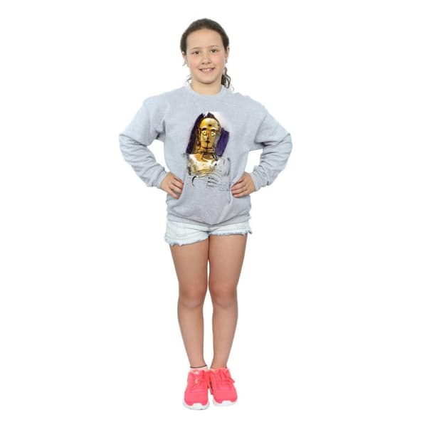 Star Wars Sweatshirt med borstad C-3PO från De sista jediriddarna
