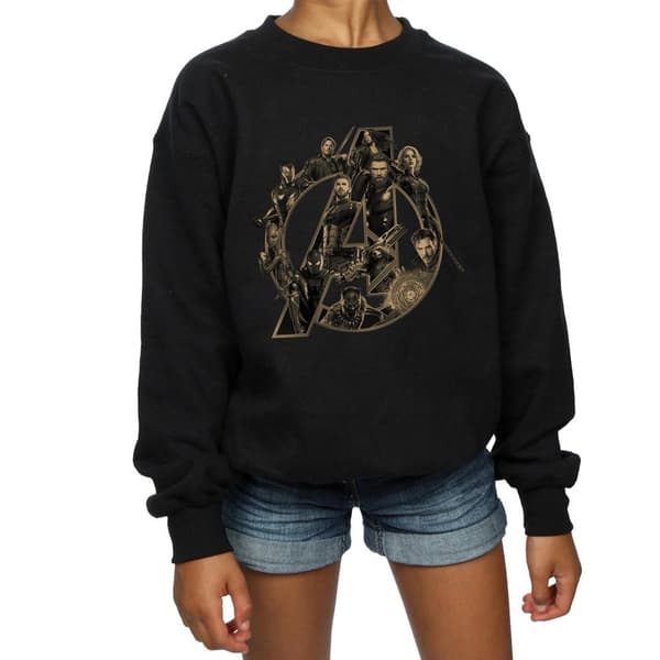 Marvel Girls Avengers Infinity War Marvel Logo Sweatshirt
