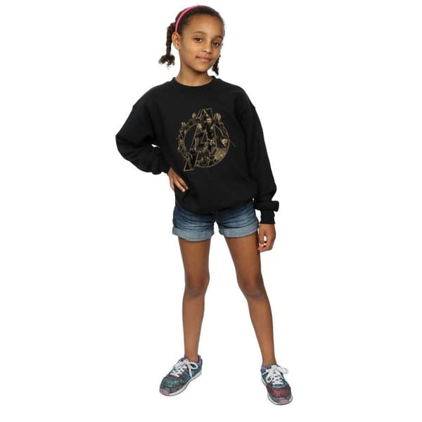 Marvel Girls Avengers Infinity War Marvel Logo Sweatshirt