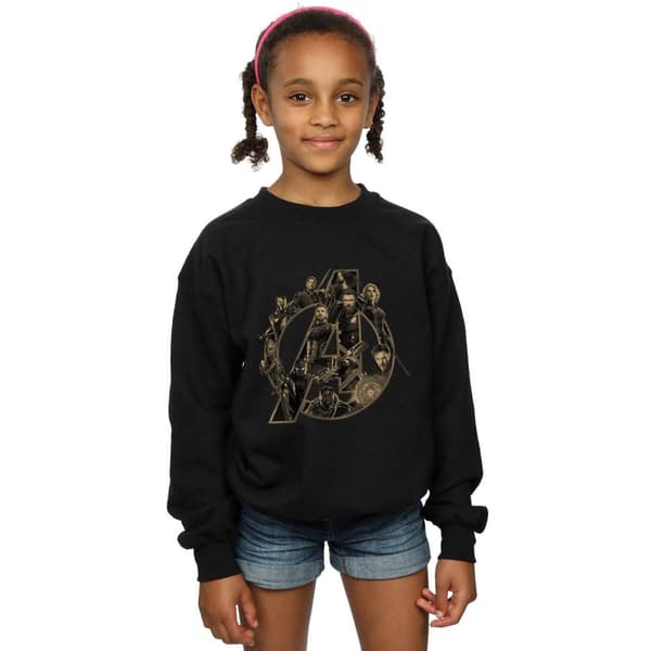 Marvel Girls Avengers Infinity War Marvel Logo Sweatshirt