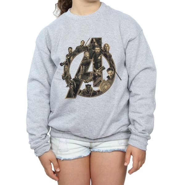 Marvel Girls Avengers Infinity War Marvel Logo Sweatshirt