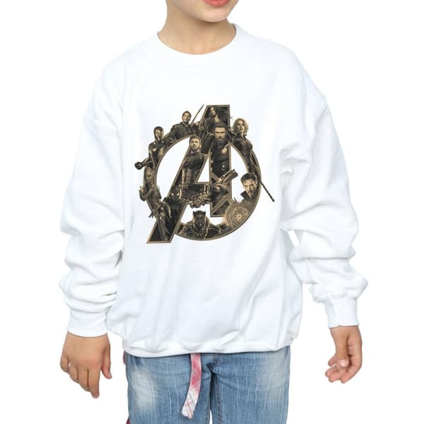 Marvel Girls Avengers Infinity War Marvel Logo Sweatshirt