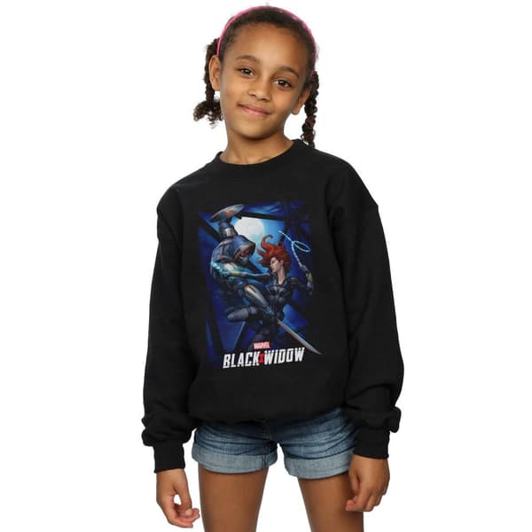 Marvel Girls Black Widow Movie Bridge Battle Sweatshirt