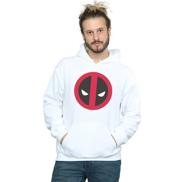 Marvel Mens Deadpool Large Clean Logo Hoodie