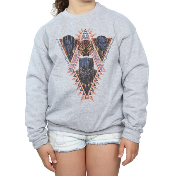 Marvel Girls Black Panther Tribal Heads Sweatshirt