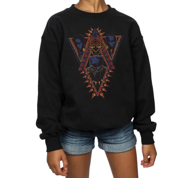 Marvel Girls Black Panther Tribal Heads Sweatshirt