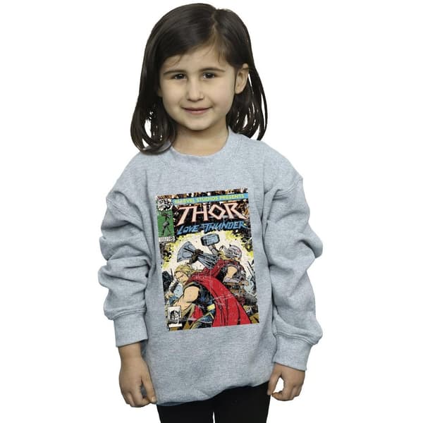 Marvel Girls Thor Love And Thunder Vintage Poster Sweatshirt