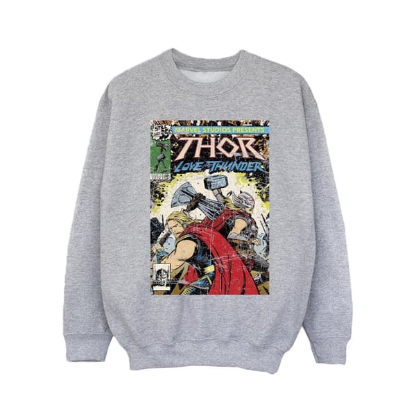 Marvel Girls Thor Love And Thunder Vintage Poster Sweatshirt