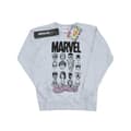 Miniatyrbillede 1 af 5: Marvel Womens/Ladies Comics Mono Multi Heads Sweatshirt