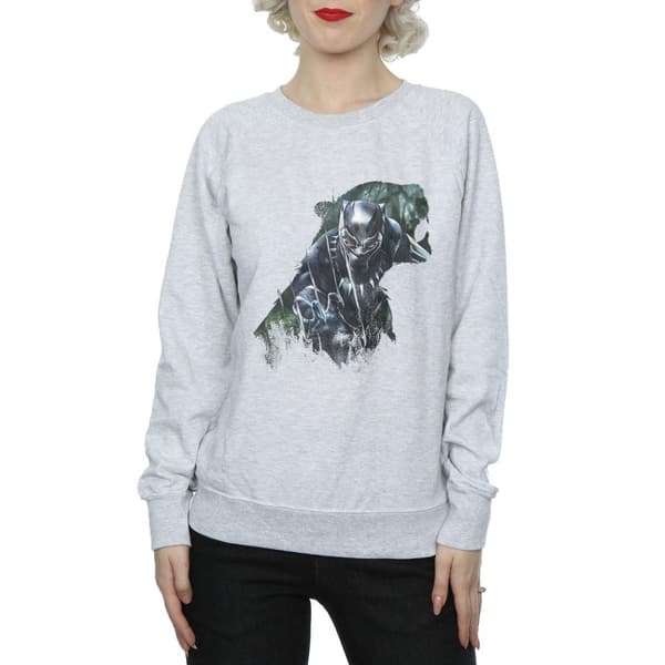 Marvel Womens/Ladies Black Panther Wild Silhouette Sweatshirt