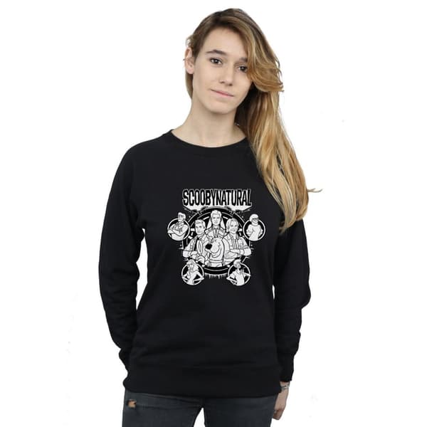 Scoobynatural Sweatshirt med monokroma tecken - dam/dam