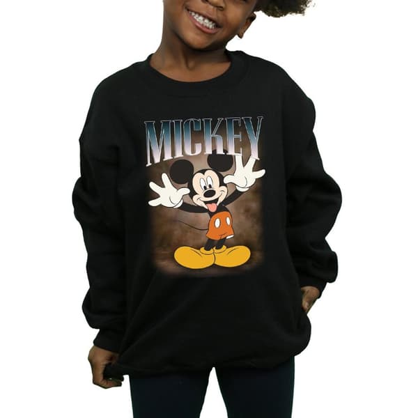 Disney Girls Mickey Mouse Tongue Montage Sweatshirt