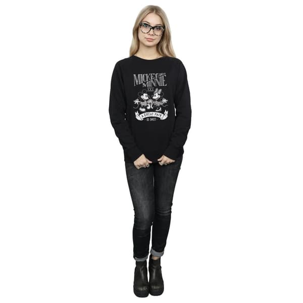 Disney Womens/Ladies Mickey And Minnie Mouse Great Pair Sweatshirt