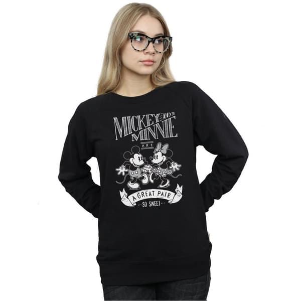 Disney Womens/Ladies Mickey And Minnie Mouse Great Pair Sweatshirt