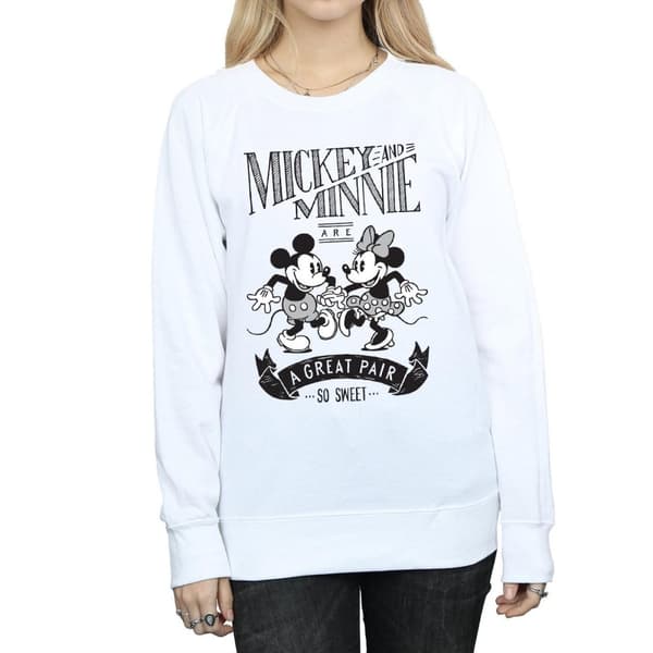 Disney Womens/Ladies Mickey And Minnie Mouse Great Pair Sweatshirt