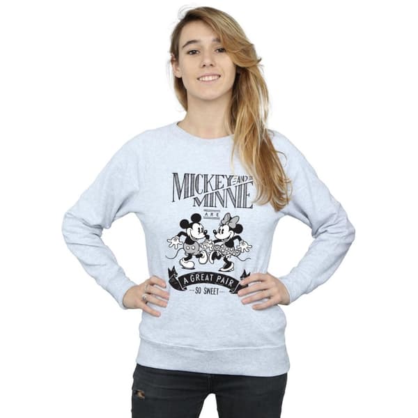 Disney Womens/Ladies Mickey And Minnie Mouse Great Pair Sweatshirt