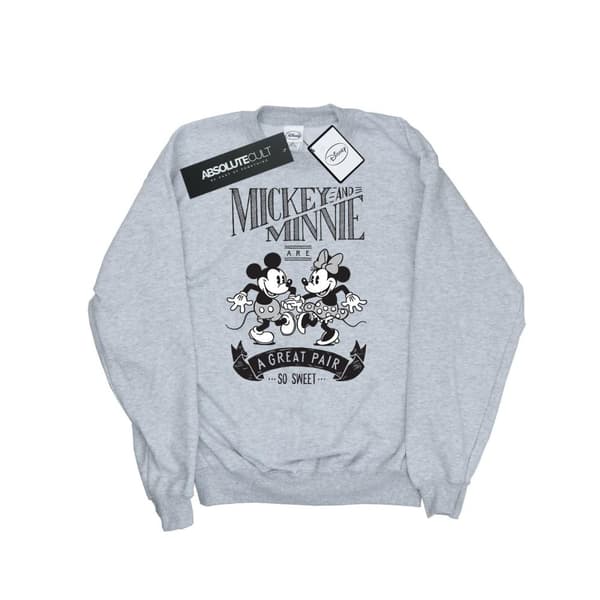 Disney Womens/Ladies Mickey And Minnie Mouse Great Pair Sweatshirt