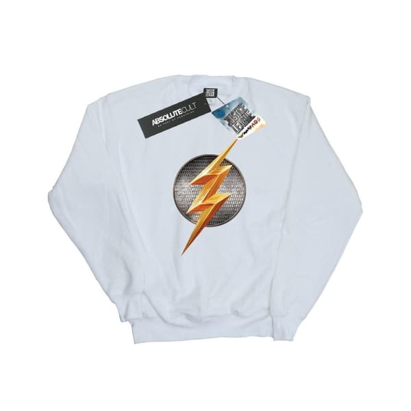 DC Comics Mens Justice League Movie Flash Emblem Sweatshirt White S