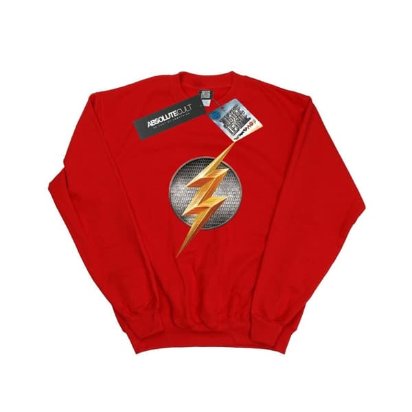 DC Comics Mens Justice League Movie Flash Emblem Sweatshirt