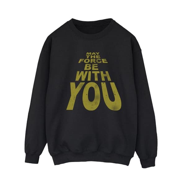 Star Wars Dam/kvinnor May The Force Be With You - Sweatshirt Black L