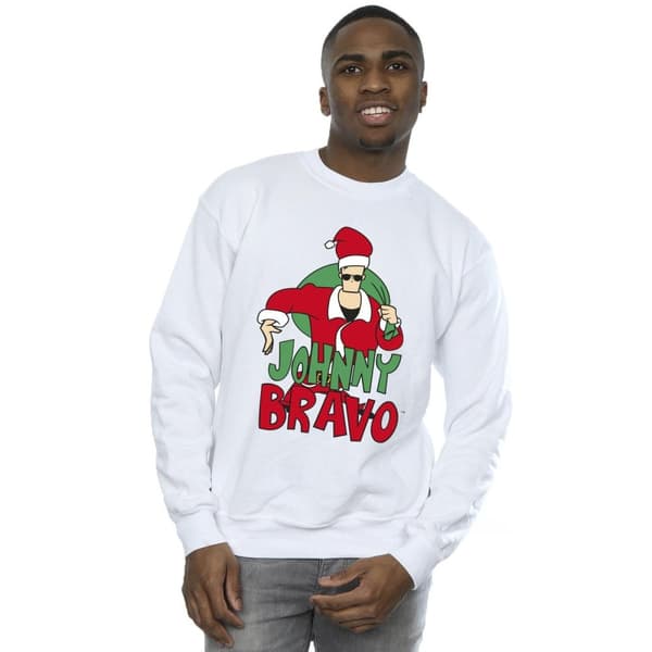 Johnny Bravo Mens Johnny Christmas Sweatshirt