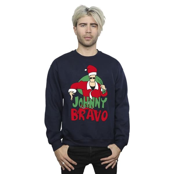 Johnny Bravo Mens Johnny Christmas Sweatshirt