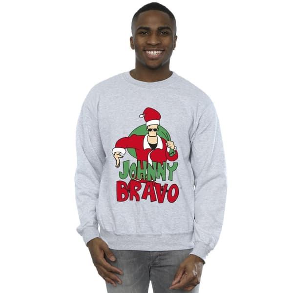 Johnny Bravo Mens Johnny Christmas Sweatshirt