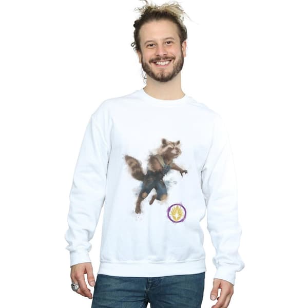 Marvel Mens Avengers Endgame Painted Rocket Sweatshirt