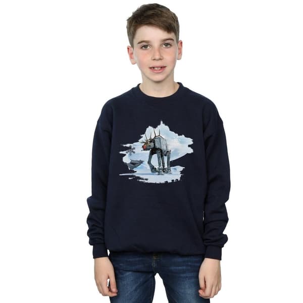 Star Wars Boys Christmas AT-AT Reindeer Sweatshirt