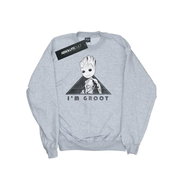 Marvel Mens Guardians Of The Galaxy Vol. 2 Groot Mono Triangle Sweatshirt