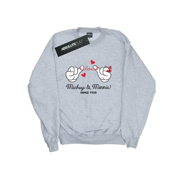 Disney Mens Musse Pigg Love Hands Sweatshirt